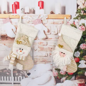 Calcetines Navideños de Muñeco de Nieve al por Mayor, Calcetín Creativo de Calidad de Papá Noel para Decoración de Bolsas Colgantes de Dulces para el Árbol de Navidad - Product Image 1