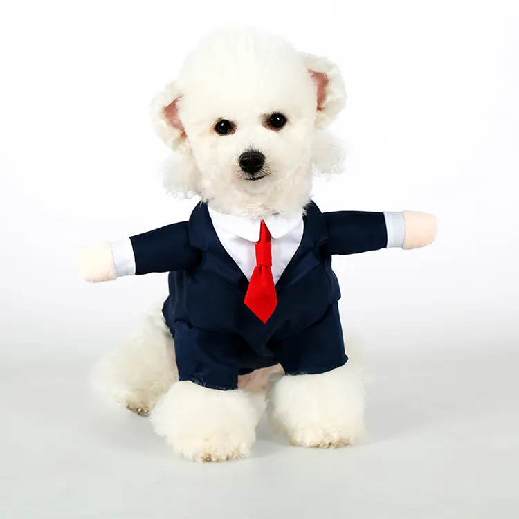 Formal Dog Suit, Business Wedding Party Festival Bow Tie Dog Costume, Pet Outfit for Small Medium Large Dogs Cats
