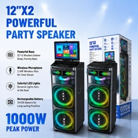 CSN-K6610 Haut-parleur karaoké intelligent à écran tactile de 14,1 pouces avec WiFi, YouTube, Bluetooth, haut-parleur de fête TWS, lumières LED RVB