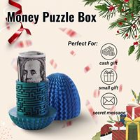 Boîte cadeau puzzle réutilisable en forme d'œuf avec compartiment caché - Cadeau trésor pour Noël, Halloween, anniversaire pour adultes et adolescents