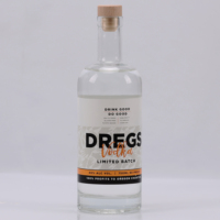 Bouteille en verre de haute qualité de 750 ml avec bouchons en liège, emballage de luxe pour spiritueux, vodka, gin, rhum, alcool, impression sérigraphique, forme personnalisée