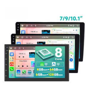 Autoradio Android Podofo 7/9/10.1 pouces 4+64/6+128 Go Double Din avec Carplay, Android Auto, WiFi, GPS, DSP, FM, RDS, Autoradio d'usine - Product Image 2