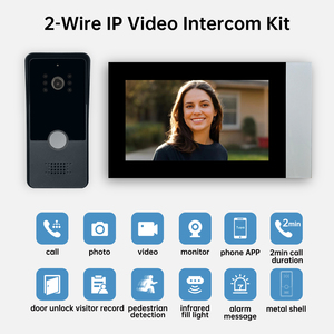 Usine Trudian 7 pouces couleur 2 fils Tuya App Ip65 étanche visiophone <span class=keywords><strong>Interphone</strong></span> vidéo Pour Maison sonnette caméra - Product Image 2