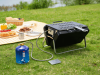 Nouveau produit, plus de choix de couleurs, barbecue au gaz portable en acier inoxydable pliable pour le camping en plein air et le jardin