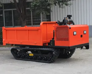 Kualitas Terbaik Mini karet track carrier crawler Integrated transporter dumper dengan Loader
