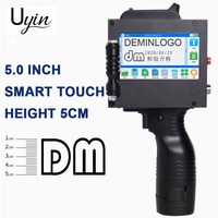 Imprimante à jet d'encre portable Uyin 50 mm pour la date d'expiration, l'impression de codes-barres, l'encodage de la date, le numéro de lot, l'impression de jet d'encre sur les boîtes d'emballage extérieures, pistolet à jet d'encre