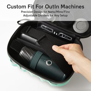 Boîte de rangement EVA personnalisée avec logo '<span class=keywords><strong>OutIn</strong></span>' en relief, ensemble de café portable, étui de transport pour machine à expresso portable - Product Image 4