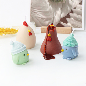Festa della mamma guscio d'uovo pulcini animali candela stampo in Silicone piccola anatra sapone che fa forniture Cluck Hen pollo cera di soia stampo in resina - Product Image 5