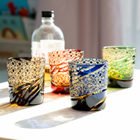 Verre à whisky/vin japonais vintage Edo Kiriko gravé, cristal de haute qualité, motif œil de dragon, fait main, style médiéval, cadeau d'affaires