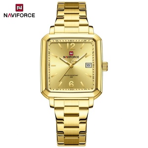 NAVIFORCE ธุรกิจคลาสสิกเรียบง่ายสายสแตนเลสนาฬิกาคู่ไฟกลางคืนนาฬิกาควอทซ์กันน้ำนาฬิกาแฟชั่นคนรักนาฬิกา - Product Image 1