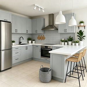 Produzione su Misura di Alta Qualità: <span class=keywords><strong>Isola</strong></span> Cucina Modulare, Tavolo in Legno Massello, Mobili da Cucina Moderni in HPL - Product Image 6