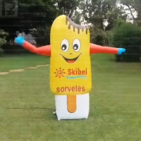 Mascotte géante gonflable en tissu Oxford avec logo personnalisé, en forme de bâtonnet de glace, 2m/taille personnalisée, pour affichage promotionnel extérieur