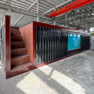 Sáng tạo khảm hồ bơi thiết kế thác nước đài phun nước tùy chỉnh FRP sợi thủy tinh kích thước lớn 40ft vận chuyển container hồ bơi cho ngôi nhà - Product Image 1