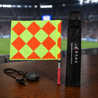 Ensemble de drapeaux d'arbitre de football Vance Sports, 2 pièces, en aluminium, en tissu Oxford, avec sac à drapeaux de juge d'arbitre à lignes quadrillées, garantie de 12 mois pour l'entraînement