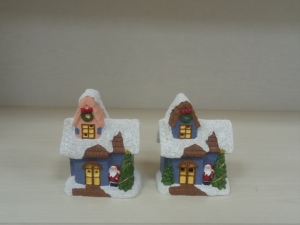 Résine Noël Mini Maison Micro <span class=keywords><strong>Paysage</strong></span> Lumineux <span class=keywords><strong>Neige</strong></span> Maison Décorations Fée Jardin Accessoires - Product Image 6