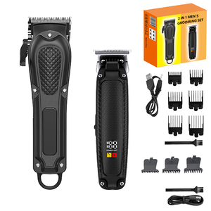 เครื่องตัดผมไร้สาย Barber แบบ 0 มม. ใบมีดสแตนเลสสตีล ปรับความยาวได้ เครื่องโกนหนวดไฟฟ้าระดับมืออาชีพ แบตเตอรี่ 1800mAh - Product Image 6