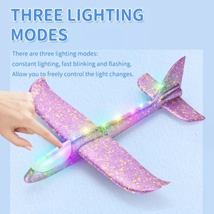 Jouets volants d'extérieur, avions en mousse EVA à lancer à la main, planeur en mousse, modèle d'avion avec lumière LED - Product Image 3