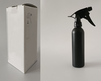 Bouteille pulvérisateur à gâchette en plastique noir mat résistant aux produits chimiques de 250 ml, 500 ml, 1000 ml pour le nettoyage domestique, le jardinage et l'usage industriel