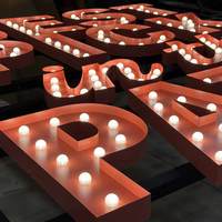 Lettres lumineuses 3D en fer galvanisé résistant à la rouille, logo personnalisé, enseigne LED pour bar à vin, salon, signalisation murale extérieure