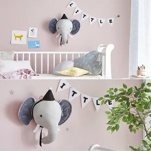 Nordic Muur Opknoping Woondecoratie Pluche Vilt Dier Hoofd Voor Kinderen Kamer Decoratie