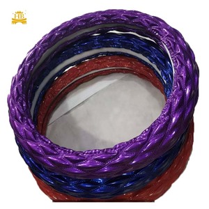 Cubierta de <span class=keywords><strong>volante</strong></span> con estampado de accesorios para automóviles de cuero <span class=keywords><strong>brillante</strong></span> colorido de moda - Product Image 2