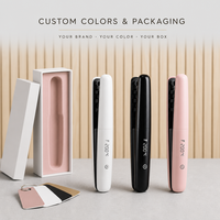Lisseur de voyage populaire, mini, sans fil, rechargeable, revêtement céramique, chauffe rapide, finition cheveux soyeux et lisses