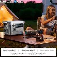 LECOOVO B600S 1200W 1134Wh Centrale Électrique Portable Générateur Solaire Charge Sans Fil Lithium-Ion Démarreur d'Urgence Alimentation de Secours Camping Maison