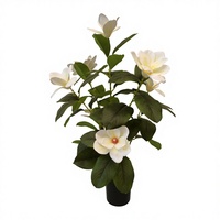 Arbre de magnolia simulé Décoration de salon Fleur artificielle bionique Petite plante en pot de table Plante simulée