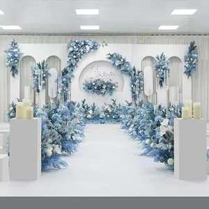 SPR forniture per matrimoni disposizione dei fiori decorativa artificiale ricevimento su misura Moon Gate Stage scenografia cornice arco