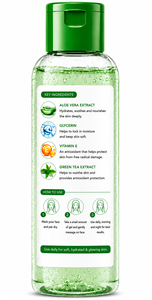 Gel d'aloe vera biologique premium, formule hydratante légère pour le soin du visage, du corps et des cheveux, adapté à la routine de beauté quotidienne - Product Image 3