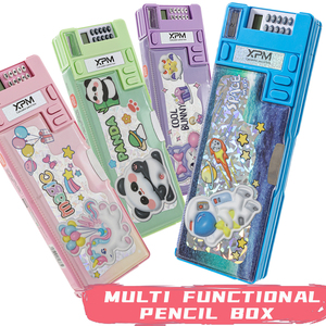 Boîte à crayons multifonctionnelle personnalisée XPM, licorne, pour filles, calculatrice, boîte à stylos, <span class=keywords><strong>taille</strong></span>-<span class=keywords><strong>crayon</strong></span>, papeterie, boîte cadeau pour garçons et filles - Product Image 1