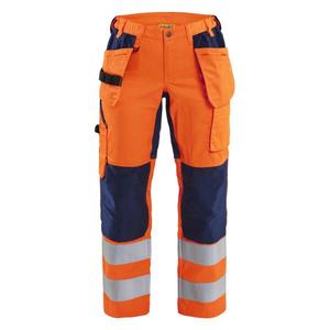 BLAKLADER - 716318115389C44 Pantalón Mujer Hi-Vis con elástico Naranja/Azul marino-EAN 7330509882863 ROPA DE TRABAJO DE LA HI-VIS - Product Image 1