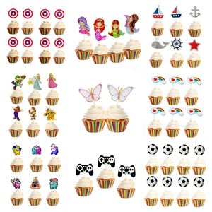 24 décorations de cupcakes super-héros et Avengers pour fêtes d'anniversaire d'enfants, fournitures de décoration de gâteaux, baby shower, desserts DIY - Product Image 2