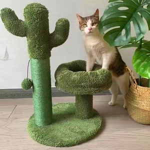 Pohon kucing besar grosir dengan mainan kucing lucu dan cetakan <span class=keywords><strong>Post</strong></span> goresan kaktus sederhana kemasan karton mainan kucing Sisal - Product Image 4