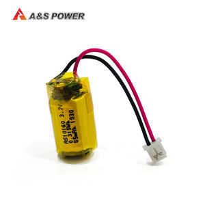 Wiederaufladbare Kleinste KC-Zertifizierte 3,7V Li-Polymer Festkörperbatterie 10160 85mAh 10,2x15mm 500+ Zyklen mit PCB A&S Power - Product Image 2