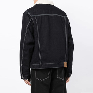 Chaqueta vaquera de moda para hombre, 100% algodón, Faux-shearling - Product Image 5