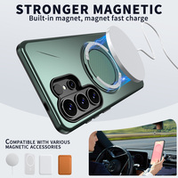 Funda Magnética Antigolpes con Sensación de Piel para Samsung Galaxy S23 S24 S25 S26 Ultra Plus, 360° °   Soporte Giratorio con Anillo y Cubierta Completa