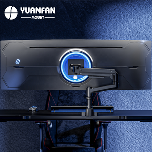 MD71L 17 "-49" 21kg Ressort à gaz robuste Bras de moniteur unique Support de bureau Support d'écran <span class=keywords><strong>incurvé</strong></span> noir Support pour ordinateur Support VESA - Product Image 1