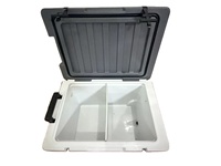 Nouvelle glacière en plastique 60L à prix réduit, style rotomoulé avec ouvre-bouteille, idéale pour le camping