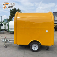 Chariot alimentaire personnalisable en acier inoxydable, cuisine mobile sur remorque, entièrement équipé pour la vente de glaces et de café
