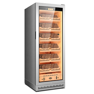 NE-104 Pantalla digital duradera Control de humedad inteligente Mejora el aroma de cigarros Humidor de madera de cedro Gabinete de cigarros con estantes - Product Image 6