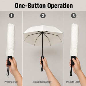 Parapluie ultra-léger en fibre de carbone, style crayon, entièrement automatique, toutes saisons, protection solaire UV, design français, vente en gros - Product Image 2