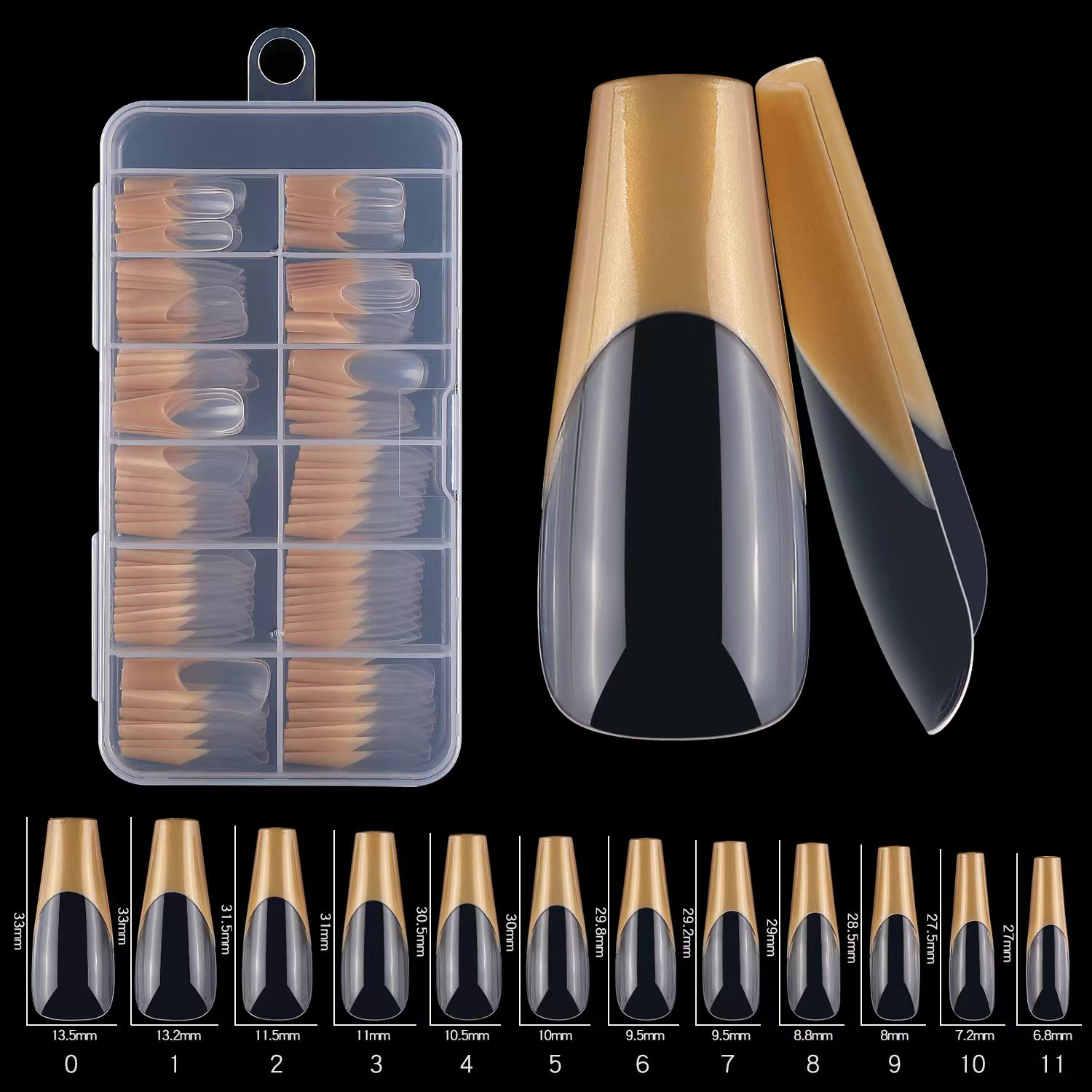 Faux ongles dorés