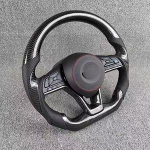 Volant en fibre de carbone pour <span class=keywords><strong>Nissan</strong></span> <span class=keywords><strong>GT</strong></span>-R R35 - Surpiqûres <span class=keywords><strong>orange</strong></span> et design léger - Product Image 5