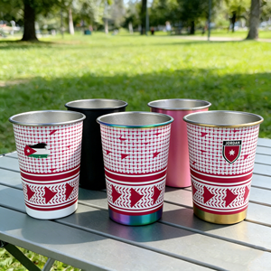 pink Bpa Free Wide Mouth 400ml Custom Logo 304 Stainless Steel 16oz 500ml Pint Cup for Wine Beer Giveaways Beverage Stadium Cups - Product Image 1