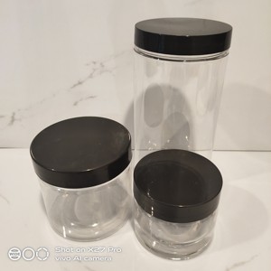 Emballage de bonbons comestibles à base d'herbes sèches 3.5g-pots en plastique pet transparent avec couvercles à vis-pots à bougies pour crème cosmétique, cire à cheveux - Product Image 6