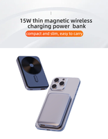 OEM/ODM de remplissage sans fil sans fil sans fil de la banque de puissance 5000mAh 15W de mini conception incurvée disponible