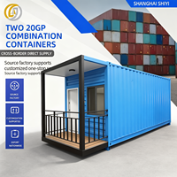 Maison conteneur modulaire préfabriquée extensible de 20 pieds, spacieuse et respirante, avec balcon, bureau de chantier portable, à vendre