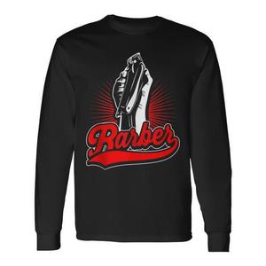 T-shirt à manches longues pour homme, motif Barbe Pole Haircut Lover, vêtements décontractés - Product Image 1