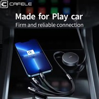 CAFELE kabel USB C pengisian daya cepat, kabel Data Tipe C 3 1 dapat ditarik 100W, kabel Data untuk ponsel laptop 12 bulan